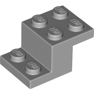 Lego Bracket 3 x 2 x 1 1/3 with Bottom Stud Holder / Light Bluish Gray