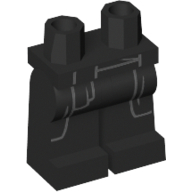 Lego Hips and Black Legs with Black Robe / Black