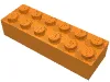 Brick 2 x 6 / Orange