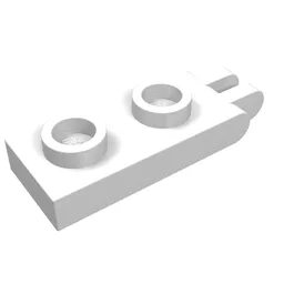 Hinge Plate 1 x 2 with 2 Fingers and Hollow Studs / White