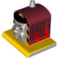 Lego Duplo Train Front, Thomas & Friends, Salty Face / Dark Red
