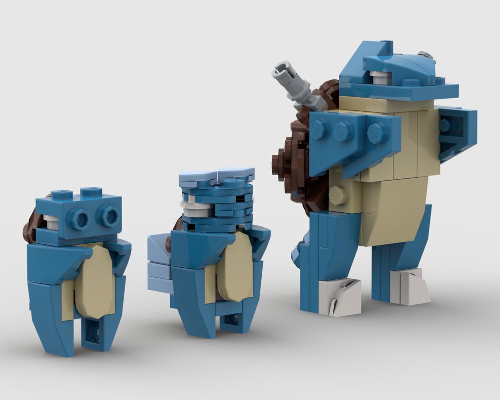Lego Squirtle and his big brothers