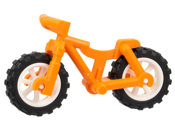 Lego Bicycle Heavy Mountain Bike with Handlebars with White Wheels and Black Tires (36934 / 50862 / 50861)