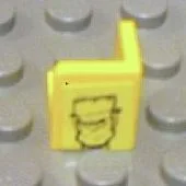 Panel 1 x 1 x 1 Corner with Frankenstein Monster Head Pattern Model Right (Sticker) - Set 8670