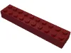 Brick 2 x 10 / Dark Red