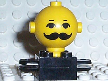 Lego Homemaker Figure / Maxifigure Torso Assembly with Yellow Head with Black Eyes, Eyebrows, and Moustache Pattern (792c03 / 685px5)
