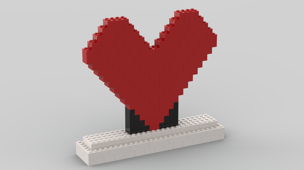 Lego Simple heart with stand