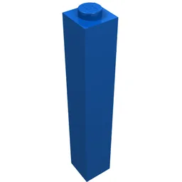 Brick 1 x 1 x 5 with Solid Stud / Blue