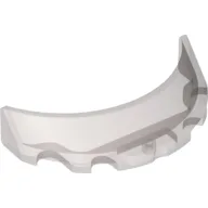 Windscreen 3 x 6 x 1 Curved with Rectangular Stud Holder in Bottom / Trans-Brown