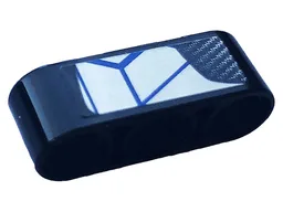 Technic, Liftarm Thick 1 x 3 with Carbon Fiber and Blue and Silver Race Pattern Model Right Side (Sticker) - Set 42123