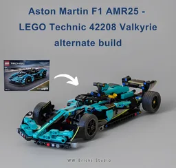 Aston Martin AMR25 F1 – Alternate Build using LEGO Technic 42208 Valkyrie