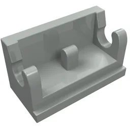Hinge Brick 1 x 2 Base / Light Gray