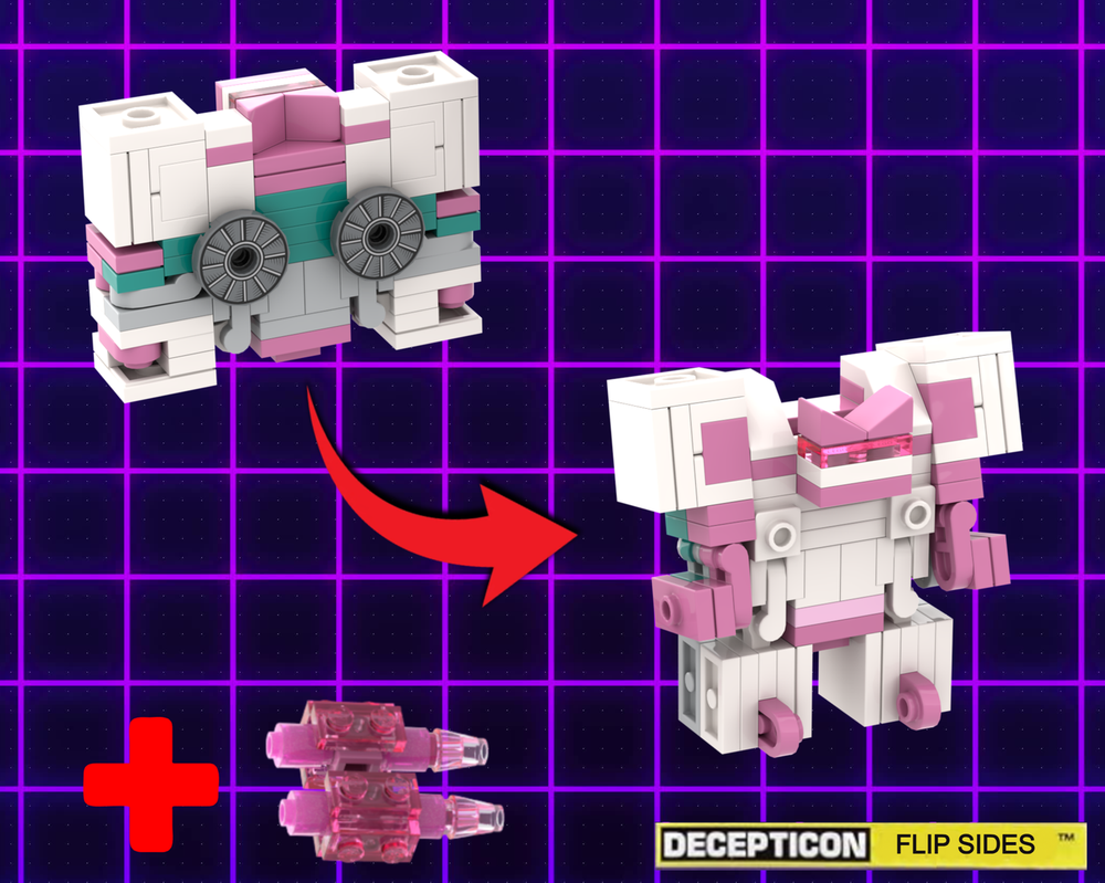 Lego Transformers Soundwave 10358 Tape Minion Flip Sides MOC