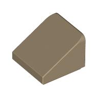 Lego Brick Sloped 30° 1 x 1 x 2/3 (Cheese Slope) / Dark Tan