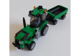 Green Tractor with Trailer