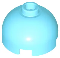 Brick, Round 2 x 2 Dome Top / Medium Azure