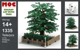 Vacant lot with tree and hedge - Baulücke mit Baum und Hecke