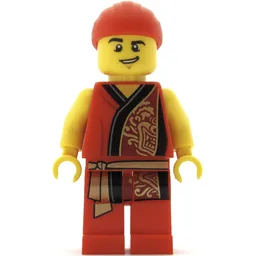 Man, Red Robe with Gold Sash Belt, Red Bandanna