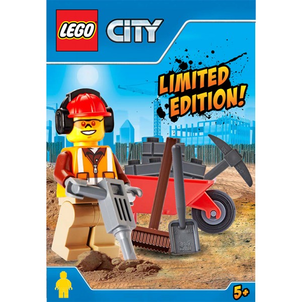 Lego Workman and Wheelbarrow