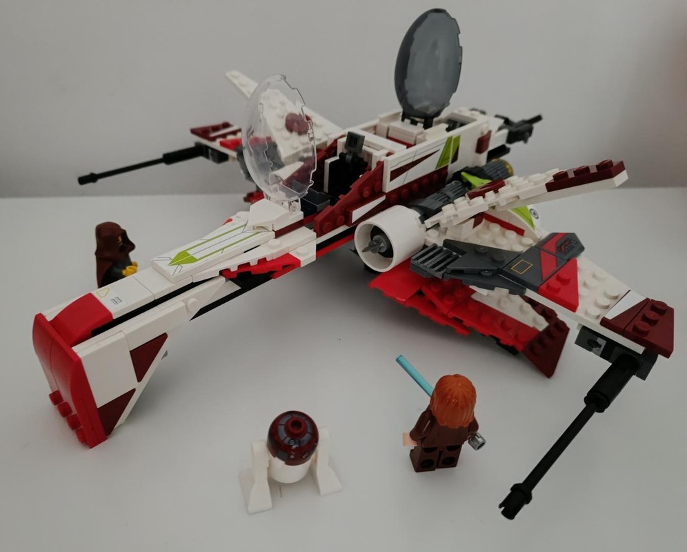 Lego Bobi-wan's red ARC-170 starfighter
