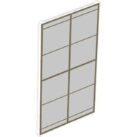 Lego Glass for Window 1 x 4 x 6 with Gold Lattice over Frosted White Background Print / Trans-Clear