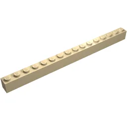 Brick 1 x 16 / Tan