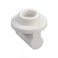Plate Special Round 1 x 1 with Hollow Stud and Bar on Underside - Long Space / White