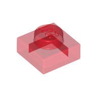Lego Plate 1 x 1 / Trans-Red