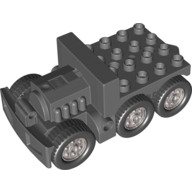Lego Duplo Truck Base with Molded Engine 5 x 9 / Dark Bluish Gray