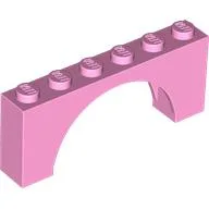 Brick Arch 1 x 6 x 2 - Thin Top without Reinforced Underside [New Version] / Bright Pink