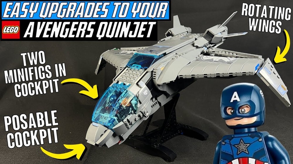 Lego Quinjet moving cockpit and interior Mod