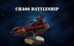 Chaos - Battleship / Red Corsairs Colour Scheme (Tabletop Scale)