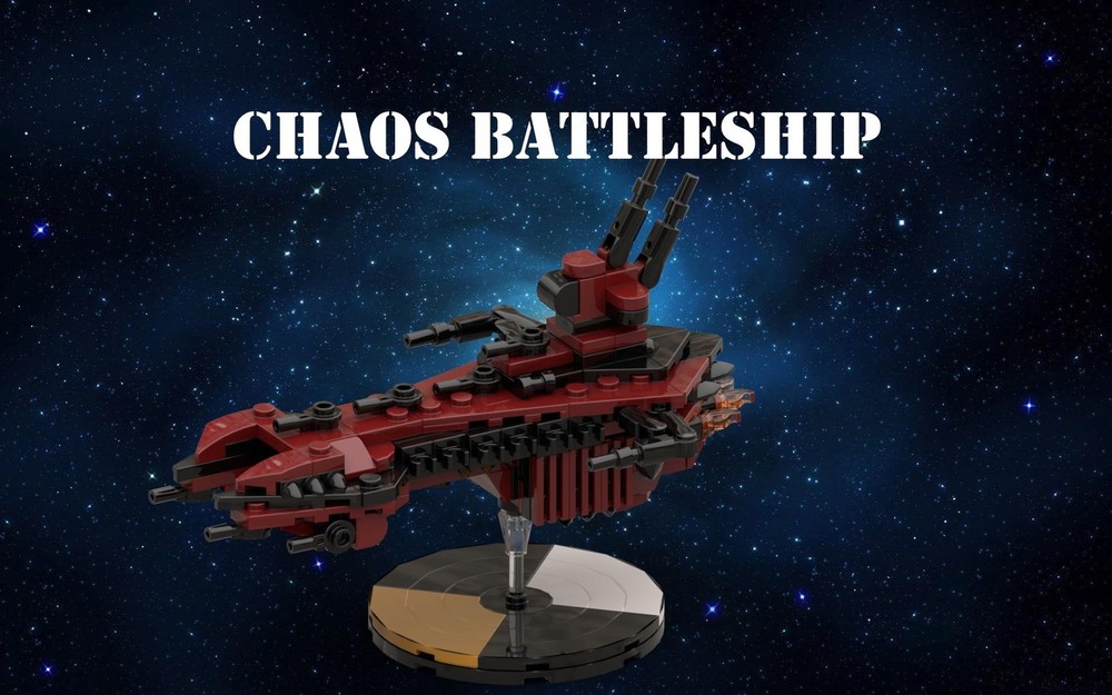 Lego Chaos - Battleship / Red Corsairs Colour Scheme (Tabletop Scale)