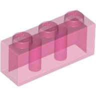 Lego Brick 1 x 3 / Trans-Dark Pink