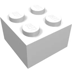 Brick 2 x 2 without Inside Ridges / White