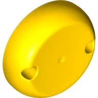 Dome Hemisphere 7 x 7 with 2 Pin Holes [Plain] / Yellow