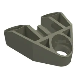 Technic Connector Block 3 x 3 Triangular with Axle, and Pin Hole / Dark Gray
