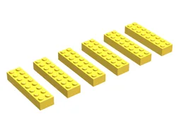 2 x 8 Bricks, Yellow (EUR/UK/AUS)