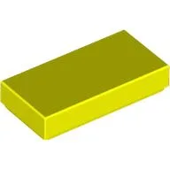 Tile 1 x 2 with Groove / Vibrant Yellow