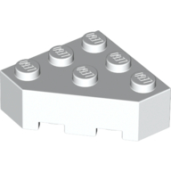 Lego Brick Wedged 3 x 3 Cut Corner / White
