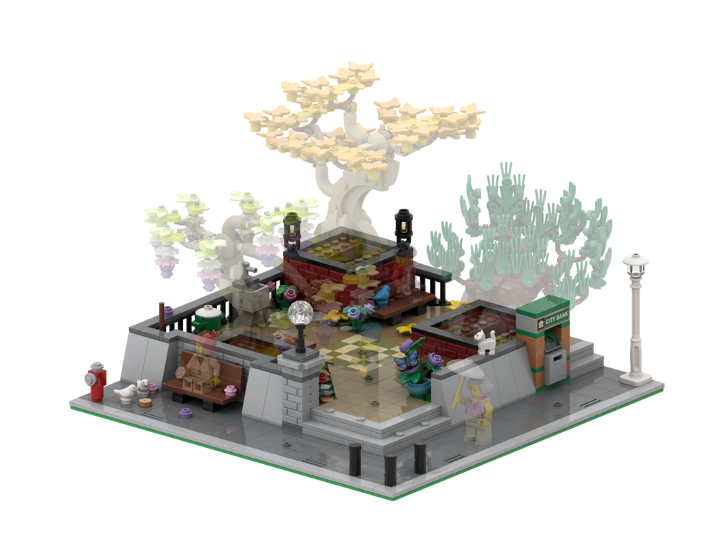 Lego Corner Park feat. Mini Bonsai Trees