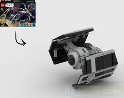 75393 TIE-Advanced x1 - Built from only the TIE-Fighter