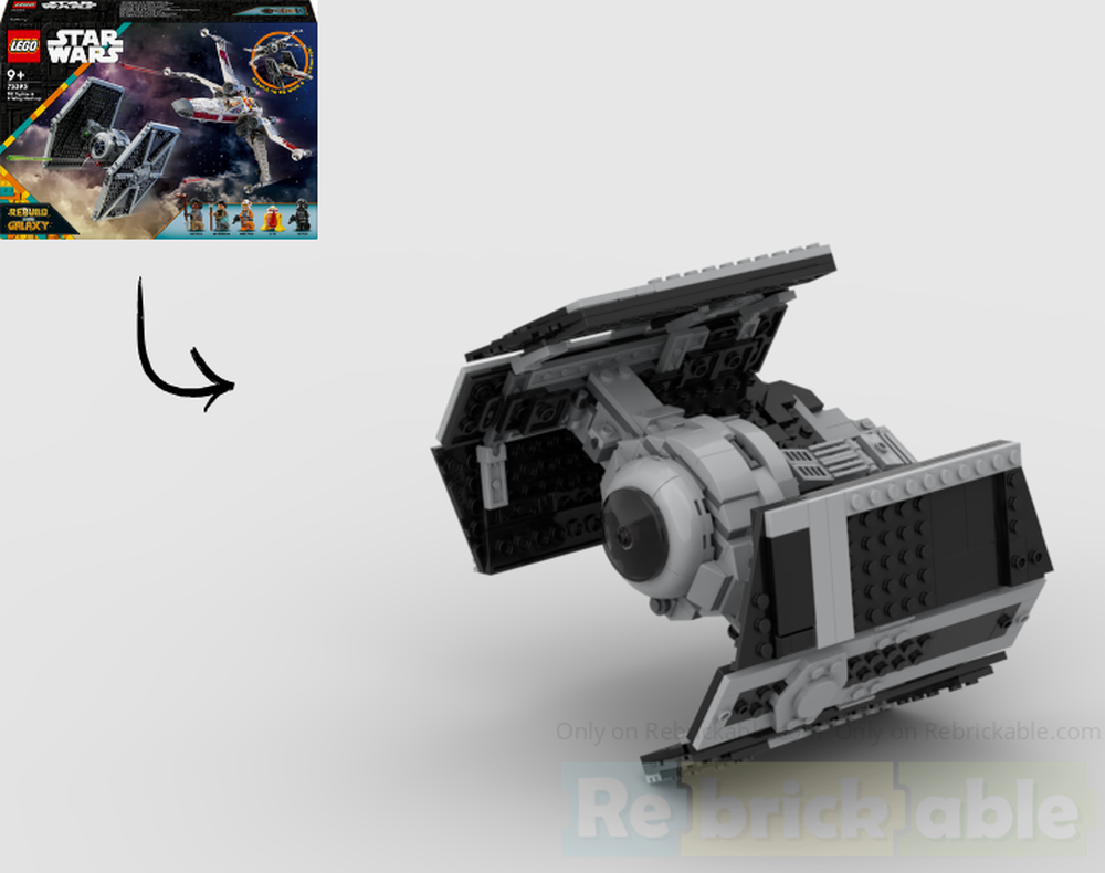 Lego 75393 TIE-Advanced x1 - Built from only the TIE-Fighter
