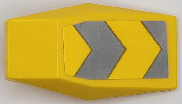 Lego Large Figure Armor Plate Small with Light Bluish Gray Chevrons Pattern (Sticker) - Set 42081