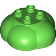 Lego Duplo Plant Bush / Tree Top / Rock Pile with 4 studs / Bright Green