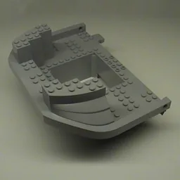 Boat Deck Section, Giant Bow / Stern 15 x 22, Top / Light Bluish Gray