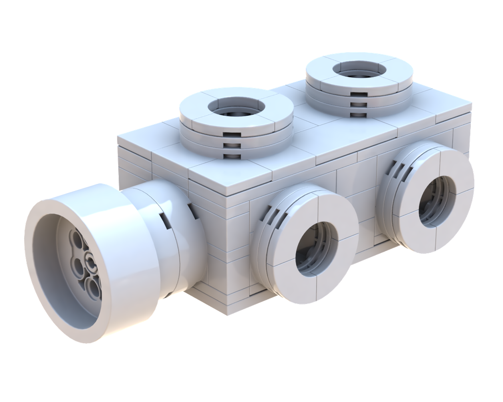 Lego Upscaled Brick Special 1 x 2 x 2/3 with Studs on Sides