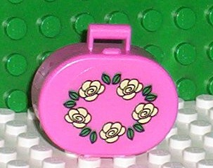Lego Scala Utensil Oval Case with Garland of Roses Pattern (Sticker) - Set 5805