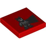 Tile 2 x 2 with Batman Print / Red