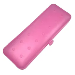 Clikits Container Box, Rectangle with 2 x 7 Holes Arrangement [Hinged] / Trans-Pink